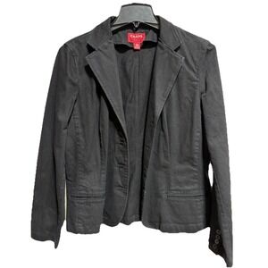 NWT VINTAGE CHAPS Denim Jean Black Blazer Jacket XL 99% Cotton Single-Breasted